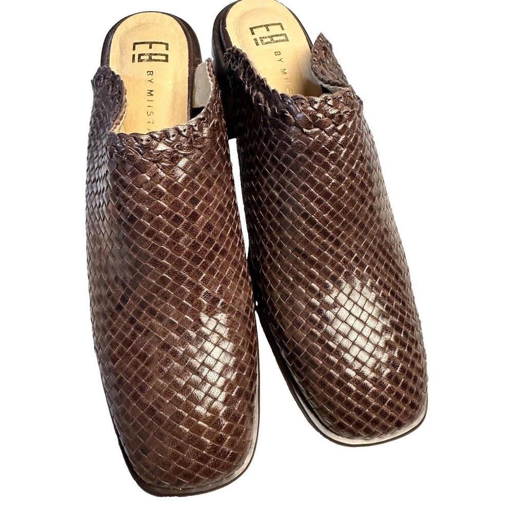 E8 By Miista Woven Leather Mule Size 39